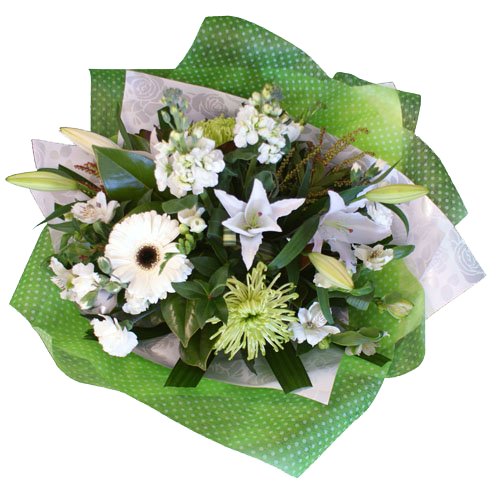 Classic White and Green Bouquet